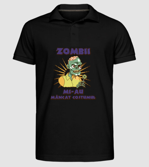 Zombii mi-au mâncat costumul model negru pe tricou
