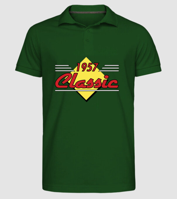 Classic - 1957 model verde închis pe tricou