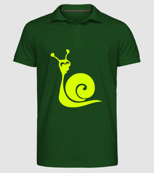 Snail model verde închis pe tricou
