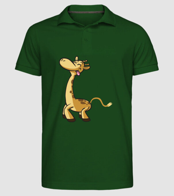 Giraffe model verde închis pe tricou