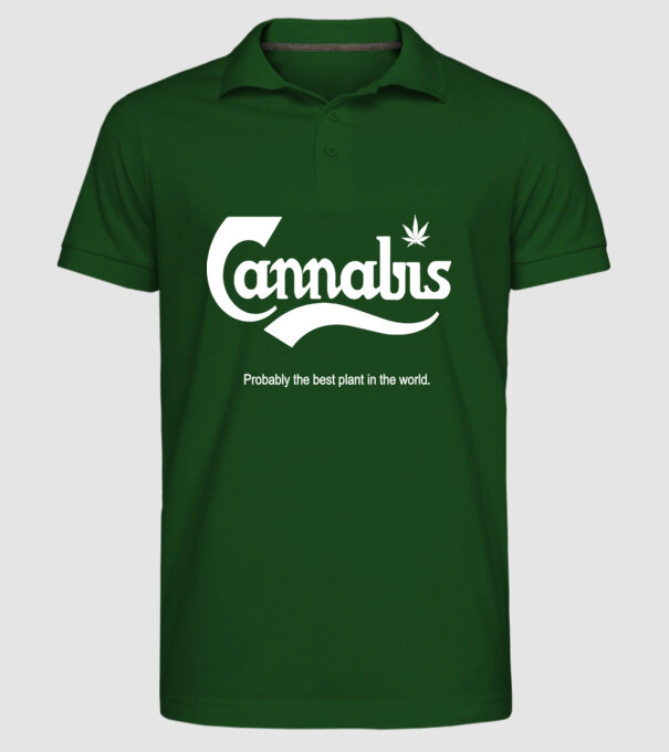 Cannabis model verde închis pe tricou