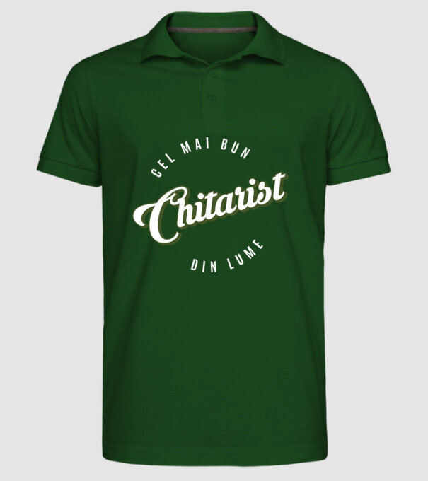Cel mai bun Chitarist din lume model verde închis pe tricou
