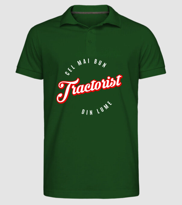 Cel mai bun TRACTORIST din lume model verde închis pe tricou