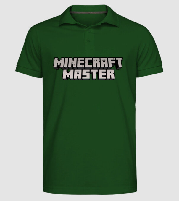 Minecraft Master model verde închis pe tricou