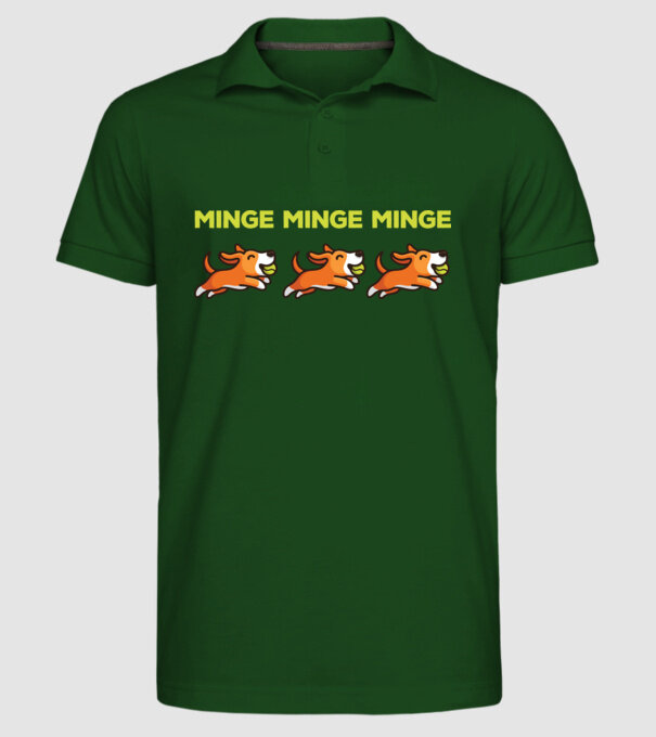 MINGE MINGE MINGE model verde închis pe tricou