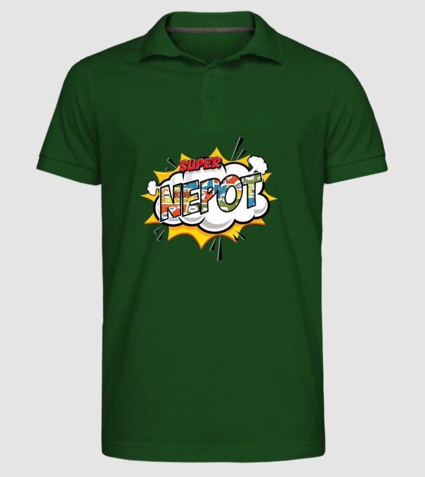 Super Nepot model verde închis pe tricou