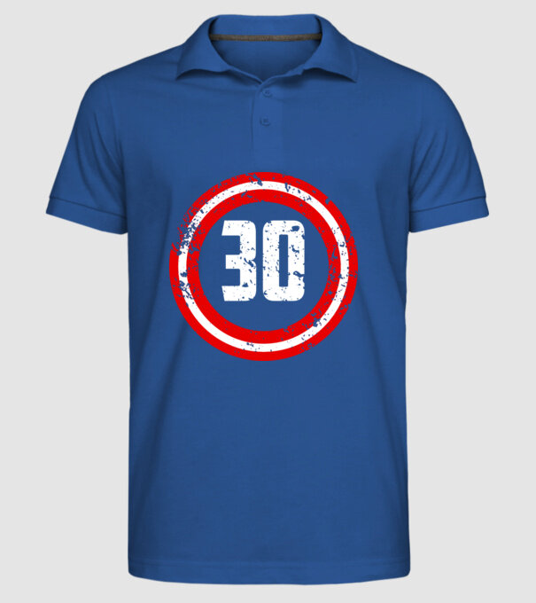 Birthday captain 30 Years old model albastru regal pe tricou