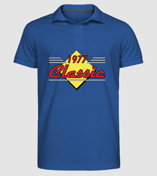 Classic - 1977 model albastru regal pe tricou