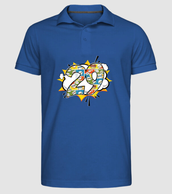 Birthday Comic Number 29 model albastru regal pe tricou
