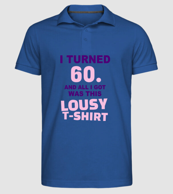 Lousy T-shirt 60 model albastru regal pe tricou