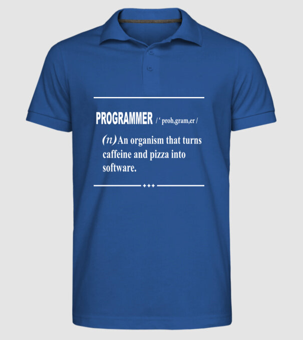 Programmer model albastru regal pe tricou