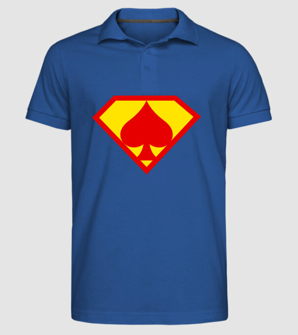 Supersportiv JUCĂTOR DE POKER model albastru regal pe tricou