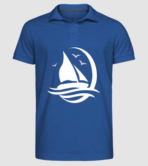 navă model albastru regal pe tricou