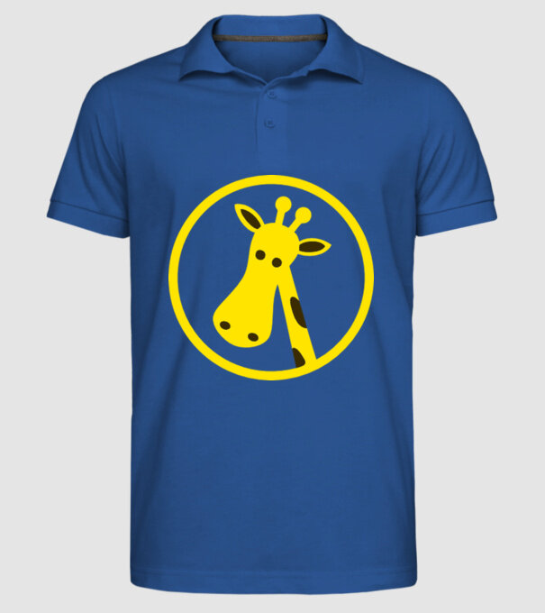 Girafă model albastru regal pe tricou