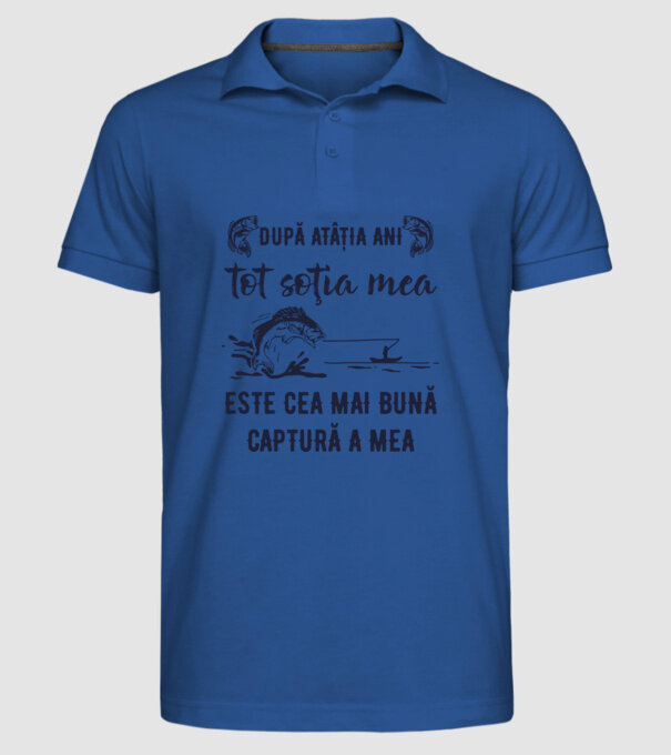 după atâția ani, tot soția mea este cea mai bună captură a mea model albastru regal pe tricou