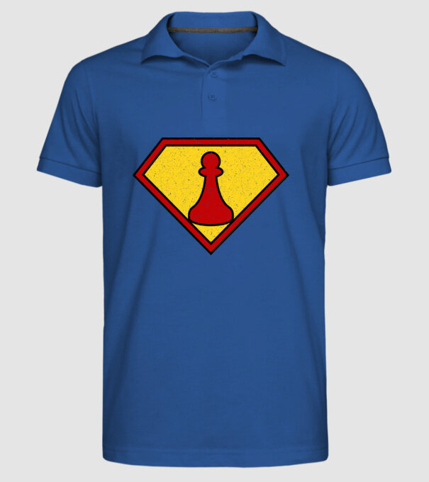 SuperChess pion de șah model albastru regal pe tricou
