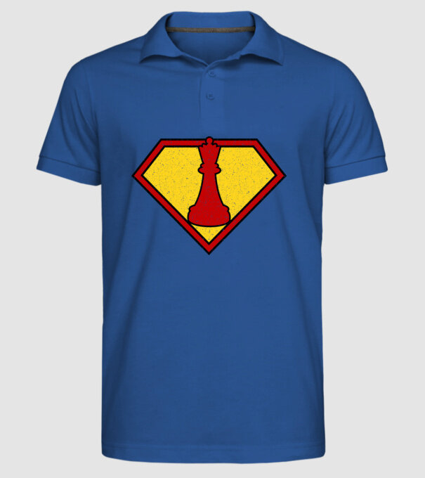 SuperChess regină model albastru regal pe tricou