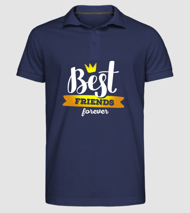 Best friends forever model albastru închis pe tricou
