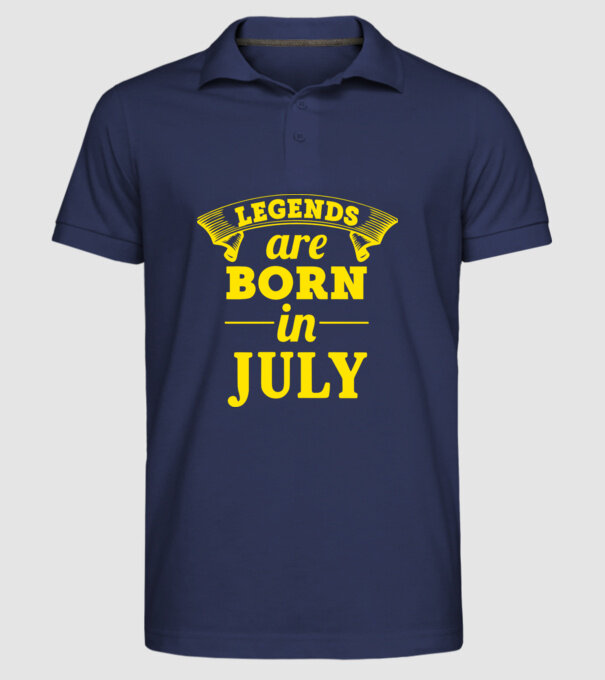 Legends are born in July model albastru închis pe tricou