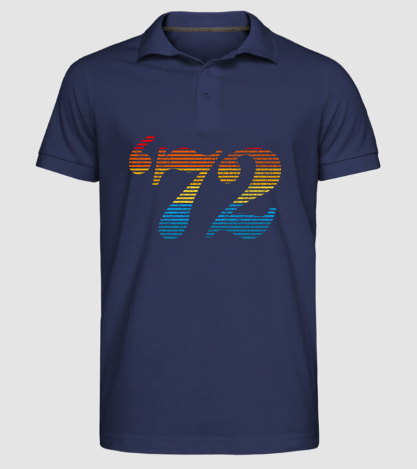 Retro Birthday 1972 model albastru închis pe tricou
