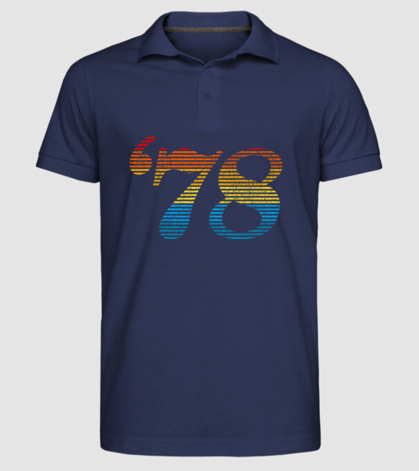 Retro Birthday 1978 model albastru închis pe tricou