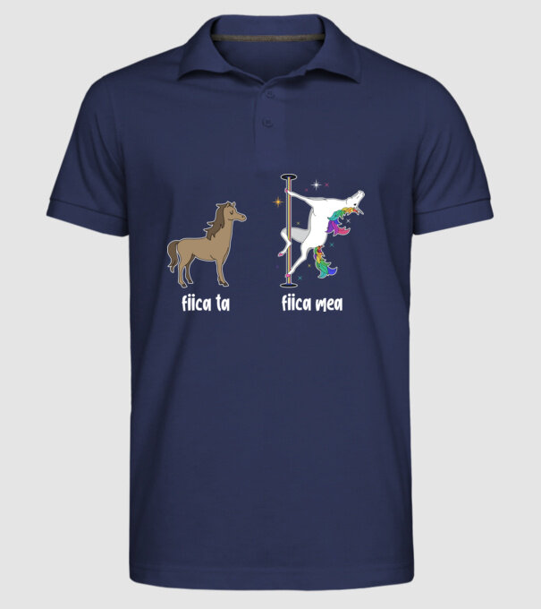 fiica ta - fiica mea model albastru închis pe tricou