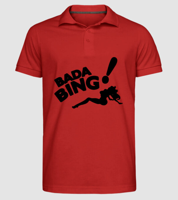 bada bing model roșu pe tricou