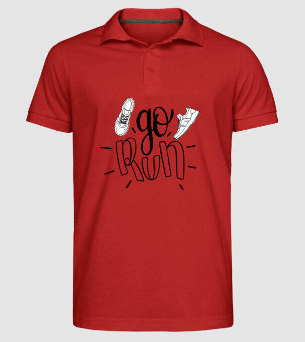 Go run 2c model roșu pe tricou
