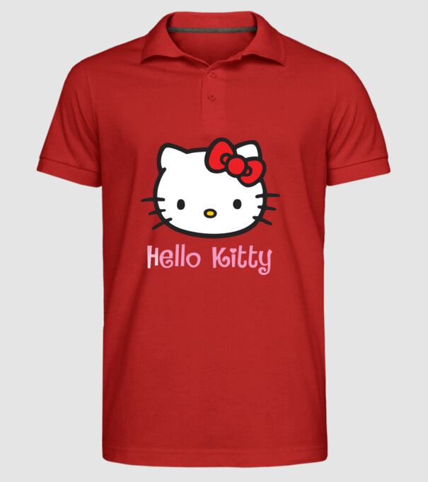 Hello Kitty model roșu pe tricou