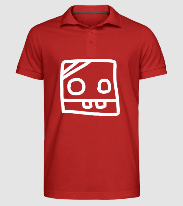 model roșu pe tricou
