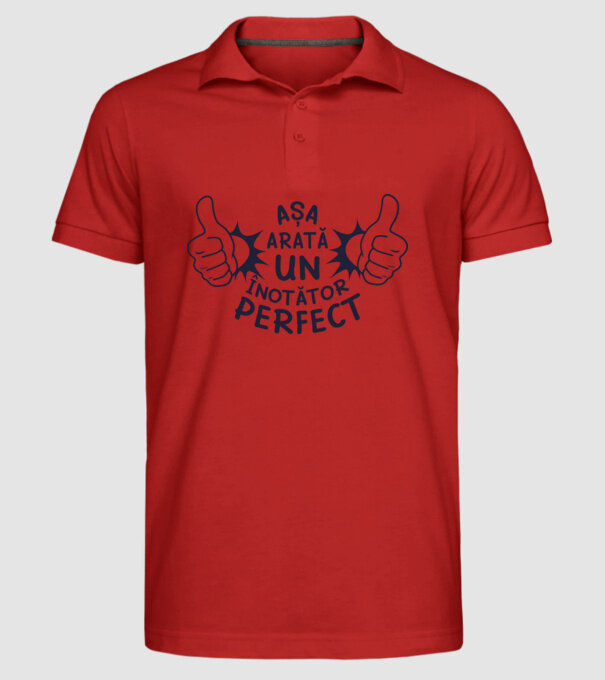 Așa arată un ÎNOTĂTOR perfect model roșu pe tricou