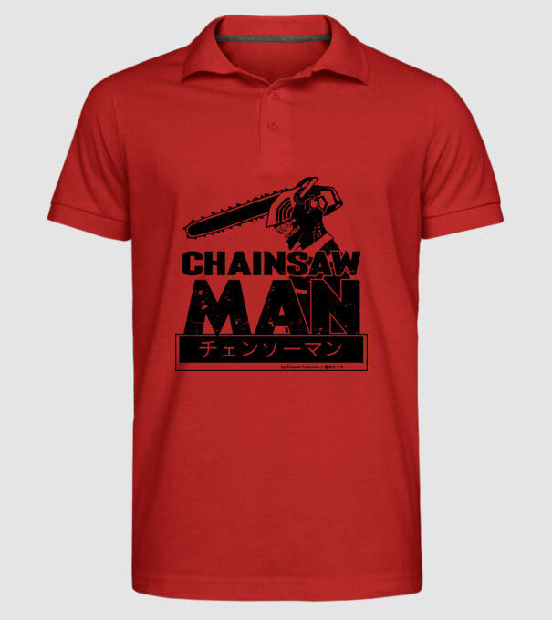 CSM - Chainsaw Man model roșu pe tricou