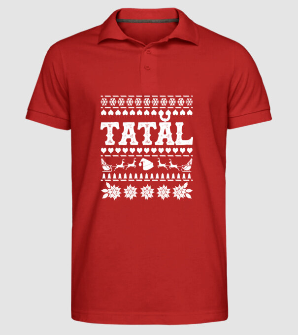 Tatăl model roșu pe tricou