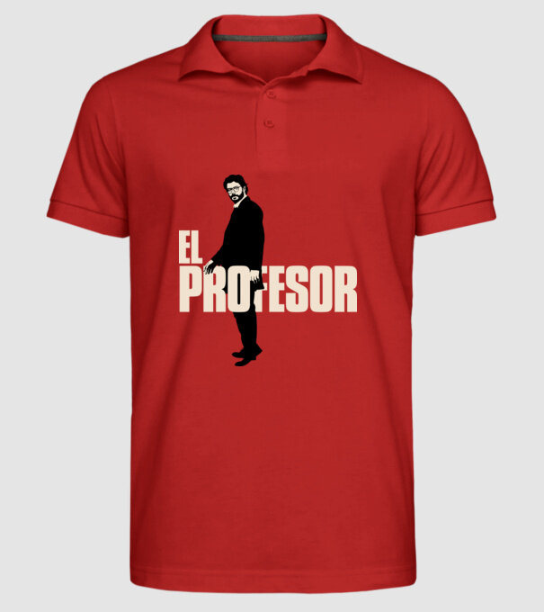 el professor la casa de papel model roșu pe tricou