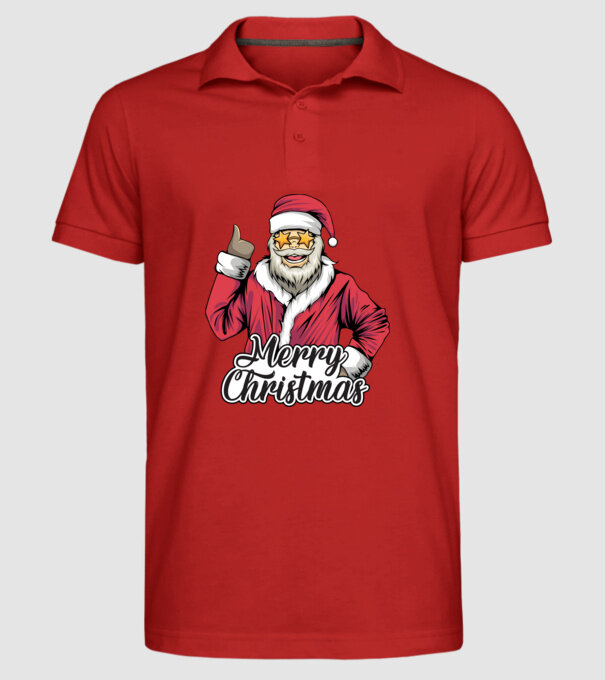 Merry christmas Santa model roșu pe tricou