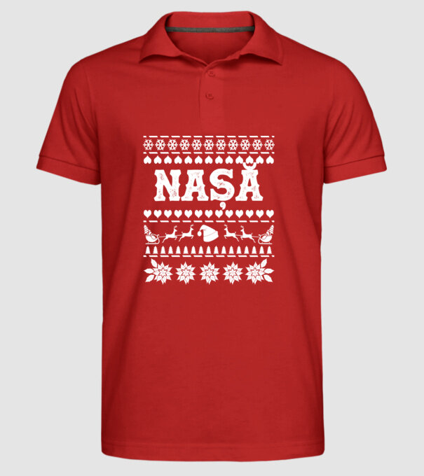 Nașă model roșu pe tricou