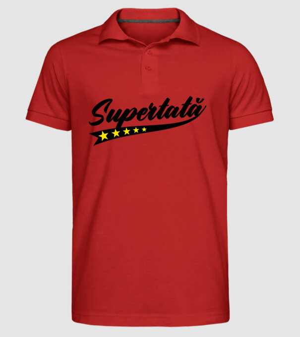 Supertată model roșu pe tricou