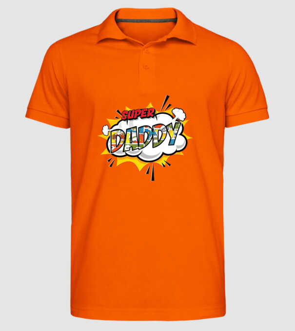 Comic Daddy model portocaliu pe tricou