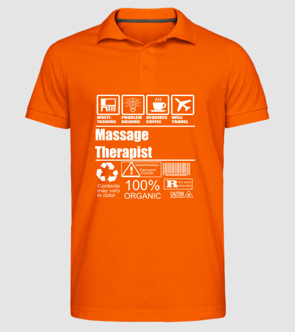 Massage teraphist model portocaliu pe tricou