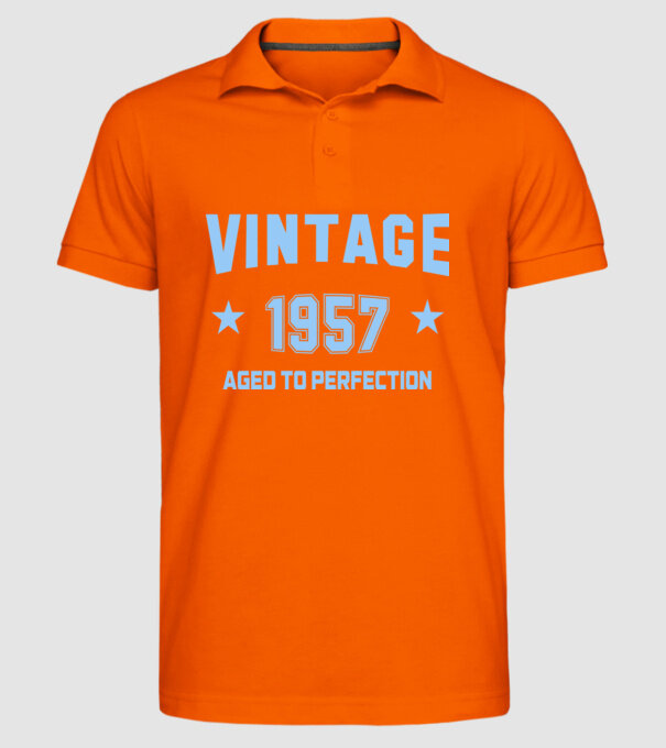 Vintage - 1957 model portocaliu pe tricou