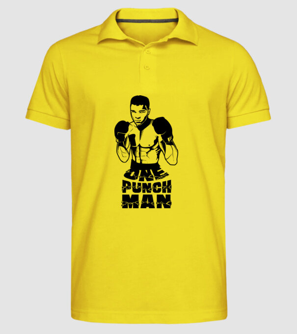 Ali = One punch man model galben pe tricou