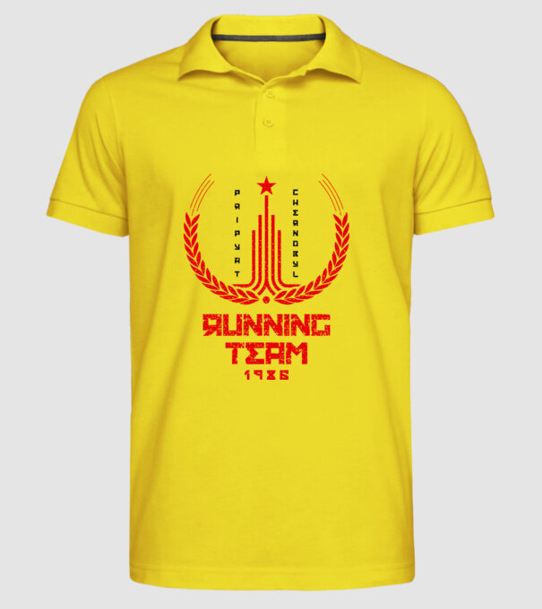 Chernobyl Running team model galben pe tricou
