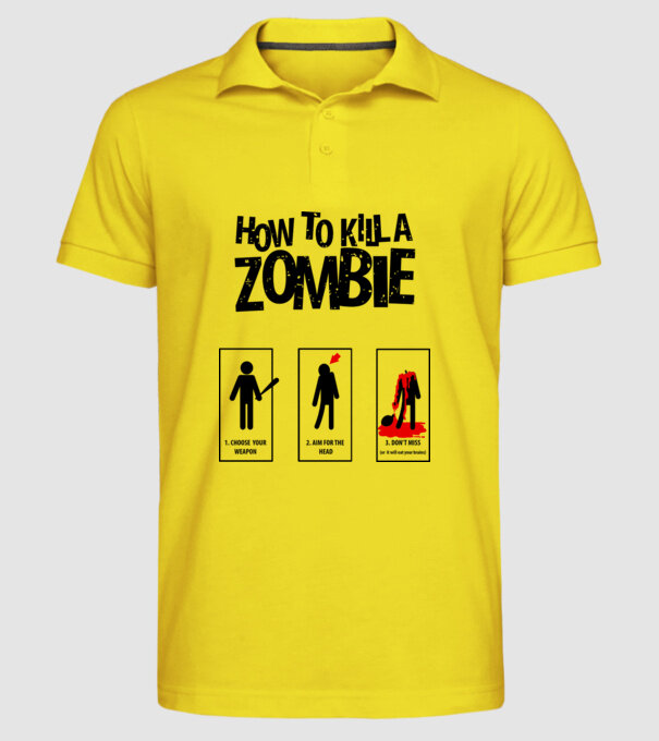 How to kill a zombie model galben pe tricou