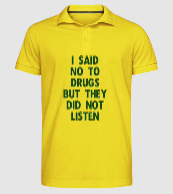 Say no... model galben pe tricou