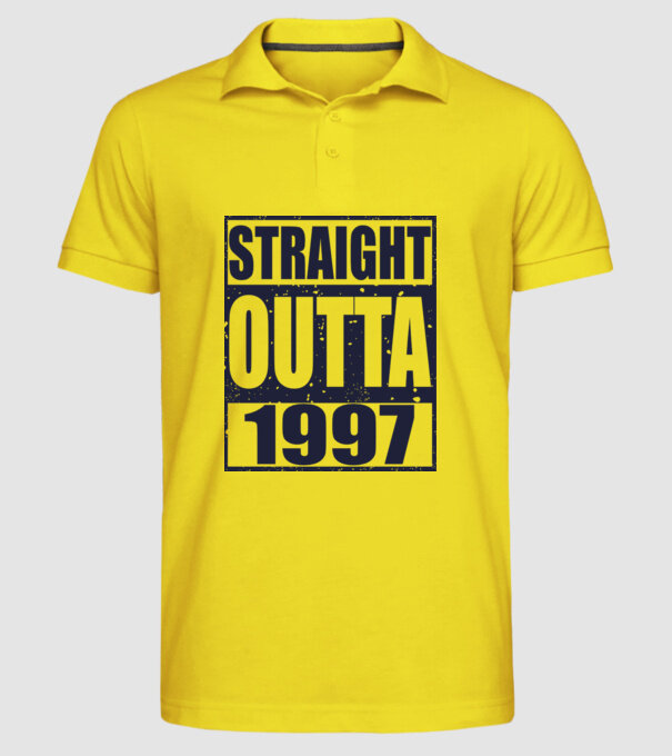 Straight Outta - 1997 model galben pe tricou