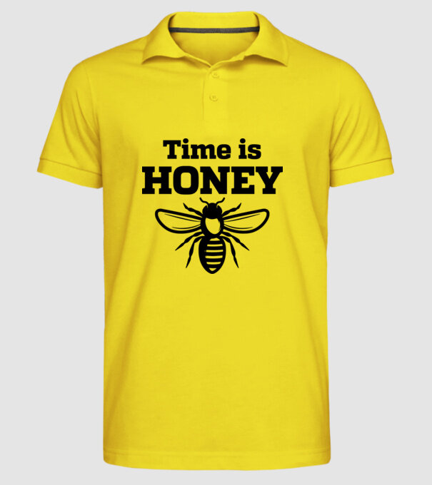 Time is honey model galben pe tricou