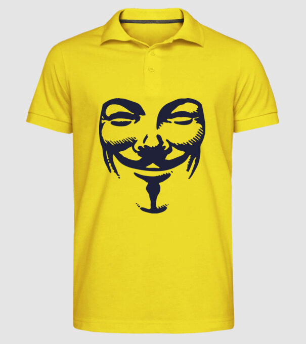 vendetta mask model galben pe tricou