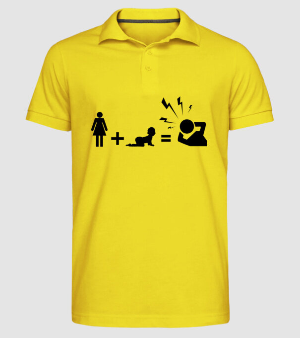 WIFE KIDS model galben pe tricou