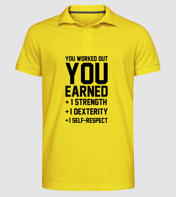 You worked out model galben pe tricou