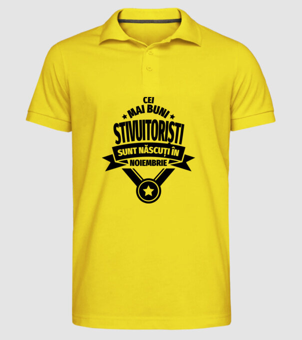 Cei mai buni stivuitoriști sunt născuți în Noiembrie model galben pe tricou